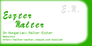 eszter malter business card
